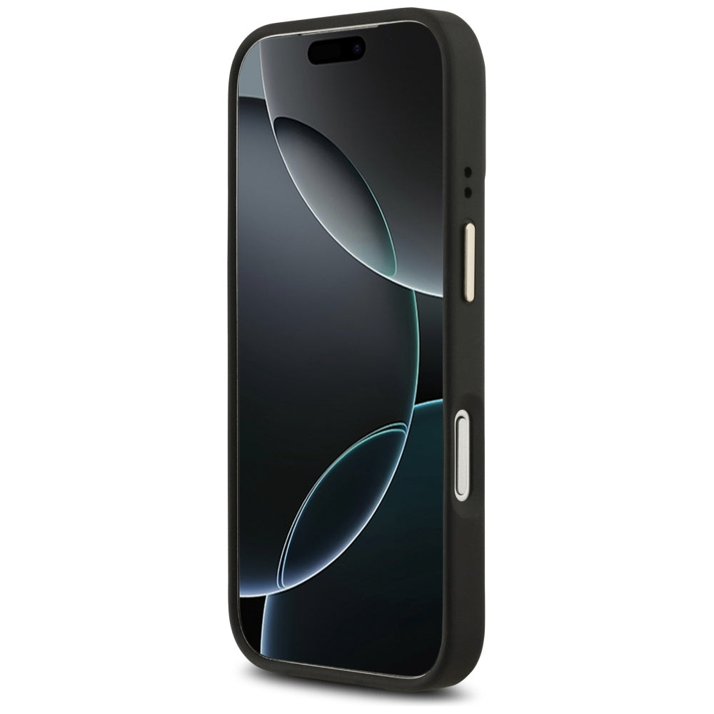 Калъф MagSafe за Apple iPhone 17 Pro Max, Guess, 4G Stripe, Черен
