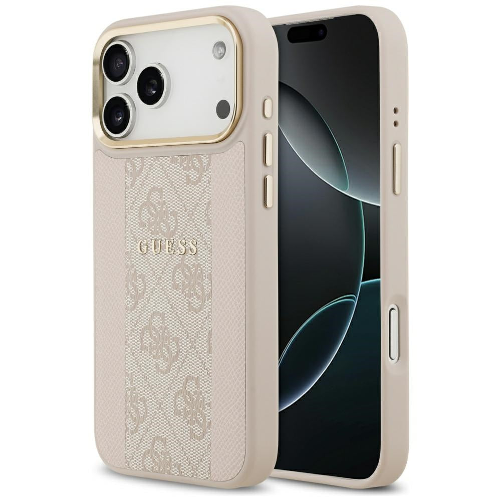 MagSafe Case for Apple iPhone 17 Pro Max, Guess, 4G Stripe, Pink