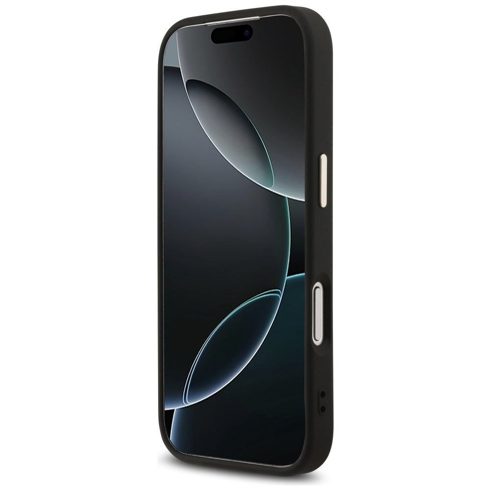 Калъф MagSafe за Apple iPhone 17 Pro Max, Guess, 4G Triangle Diamond Logo, Черен