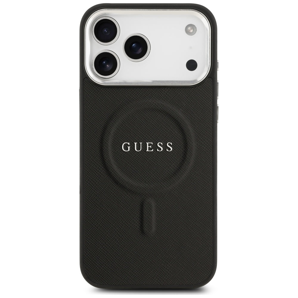 Калъф MagSafe за Apple iPhone 17 Pro Max, Guess, Classic Logo, Черен