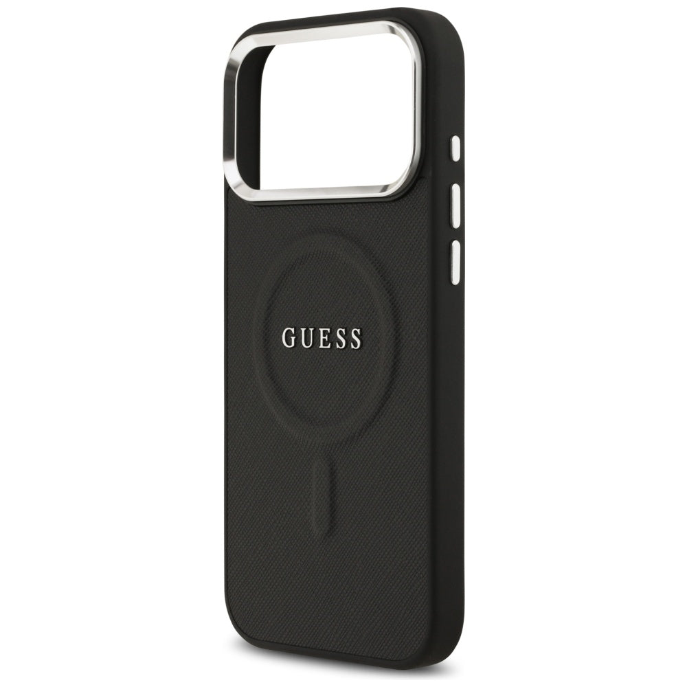 Калъф MagSafe за Apple iPhone 17 Pro Max, Guess, Classic Logo, Черен