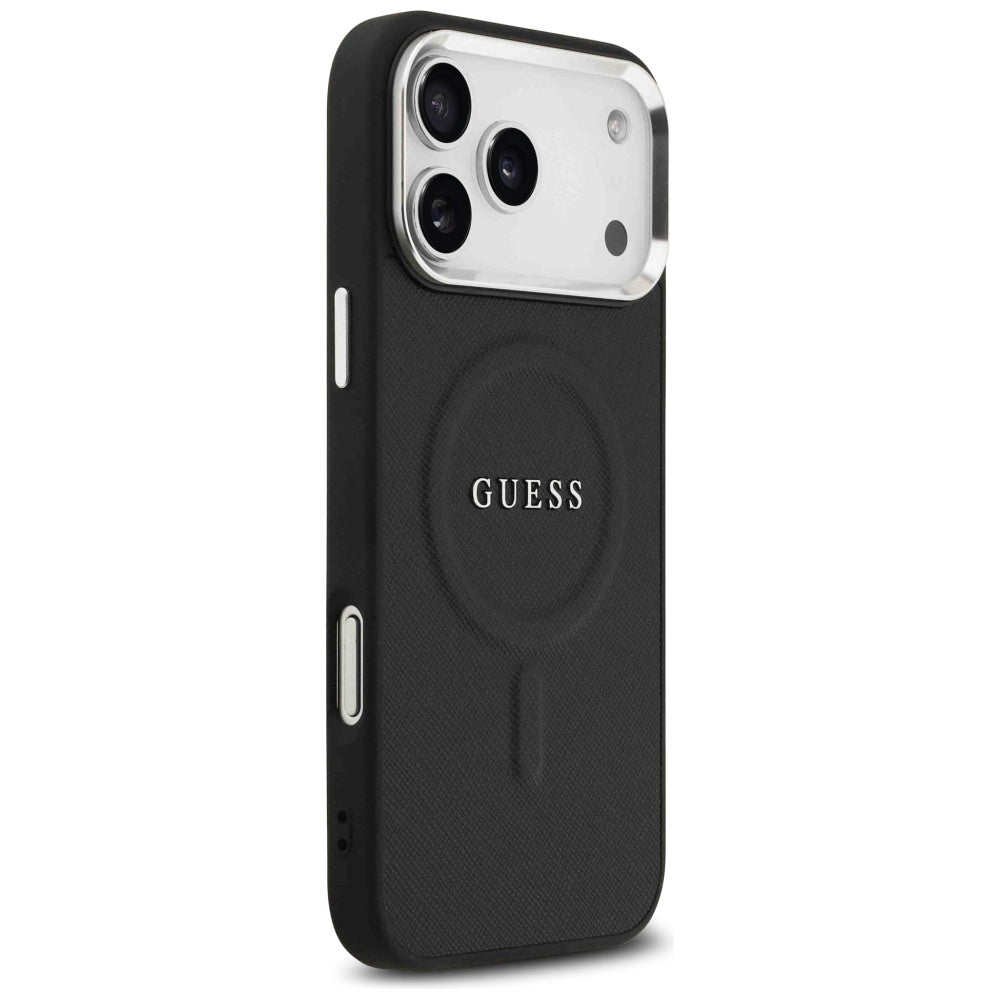 Калъф MagSafe за Apple iPhone 17 Pro Max, Guess, Classic Logo, Черен