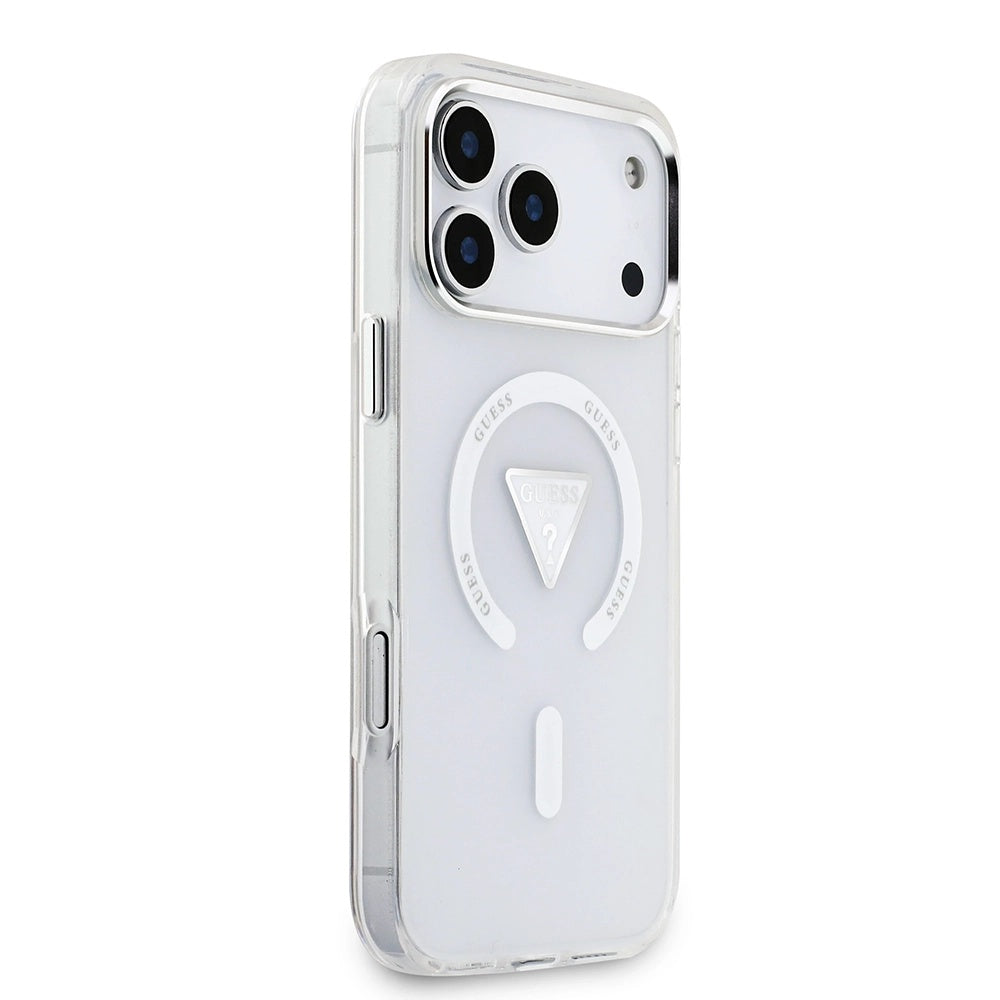 Калъф MagSafe за Apple iPhone 17 Pro Max, Guess, IML Gradient Triangle Logo, Прозрачен