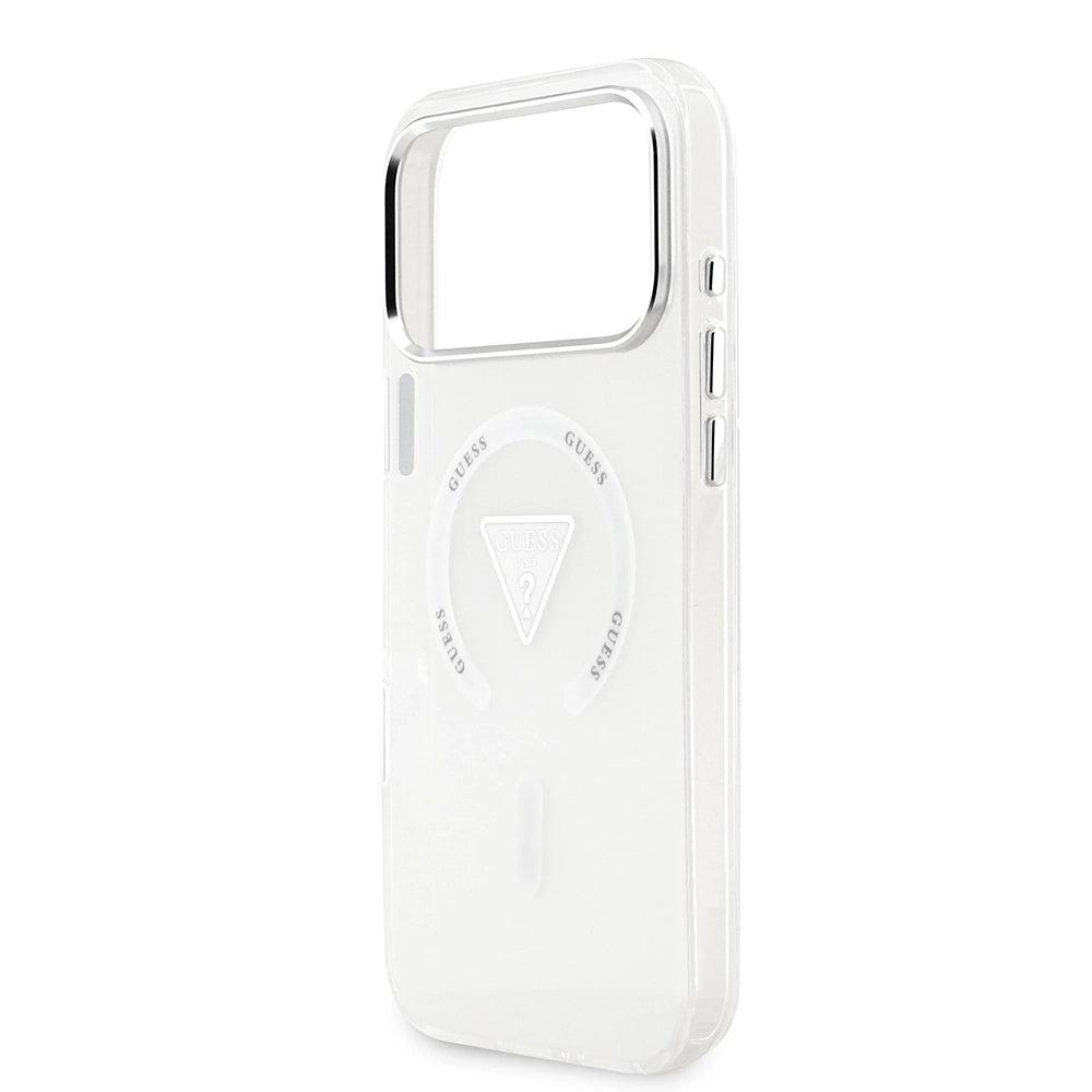 Калъф MagSafe за Apple iPhone 17 Pro Max, Guess, IML Gradient Triangle Logo, Прозрачен