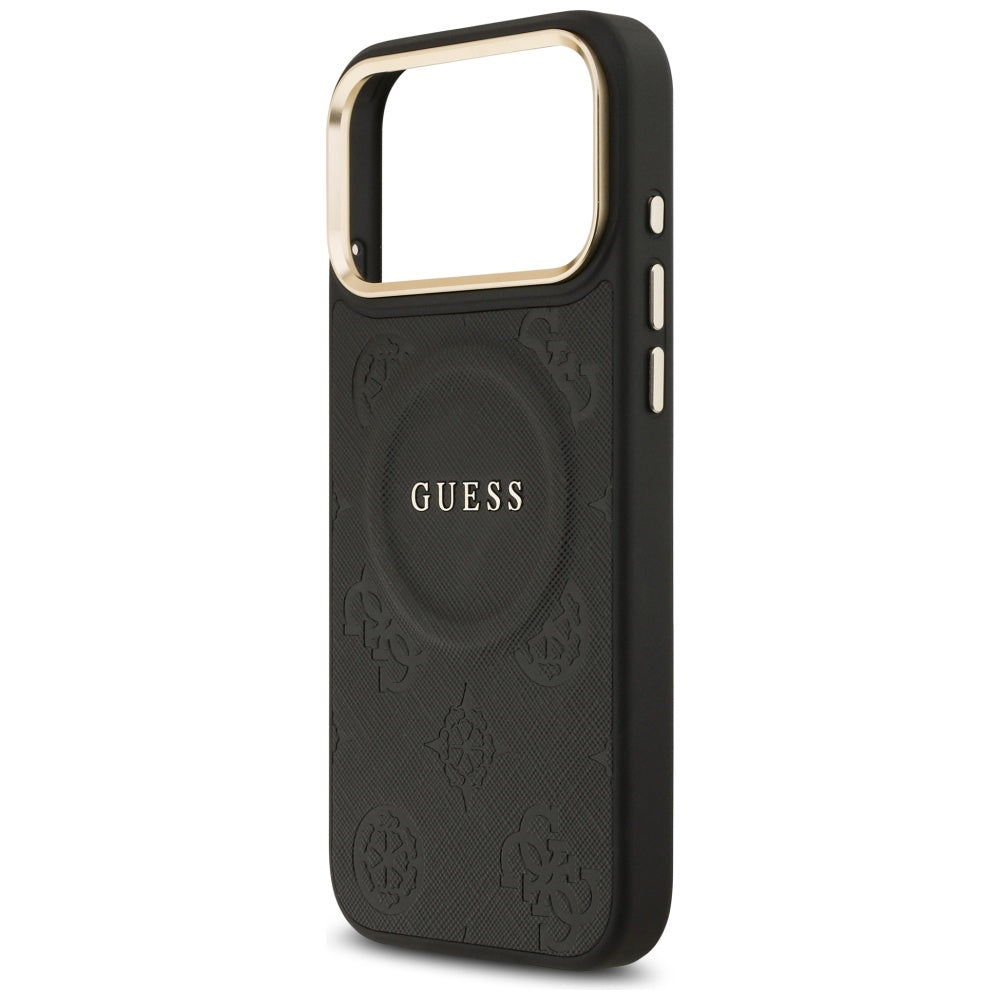 Калъф MagSafe за Apple iPhone 17 Pro Max, Guess, Peony Hot Stamp, Черен