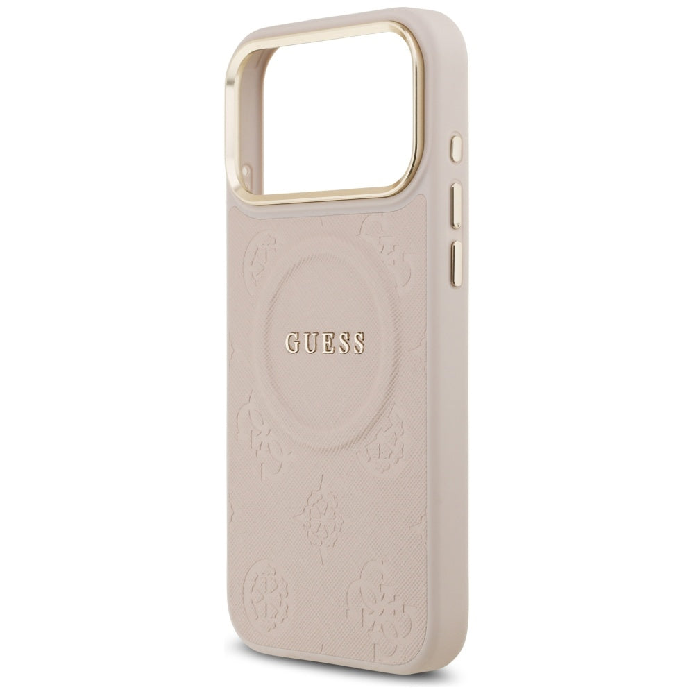 Калъф MagSafe за Apple iPhone 17 Pro Max, Guess, Peony Hot Stamp, Розов