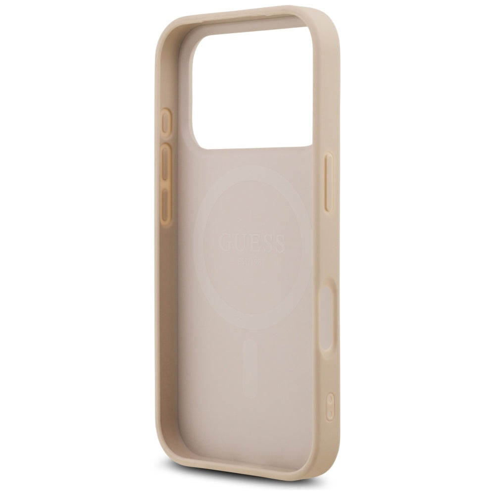 Калъф MagSafe за Apple iPhone 17 Pro Max, Guess, Saffiano Classic Logo, Розов