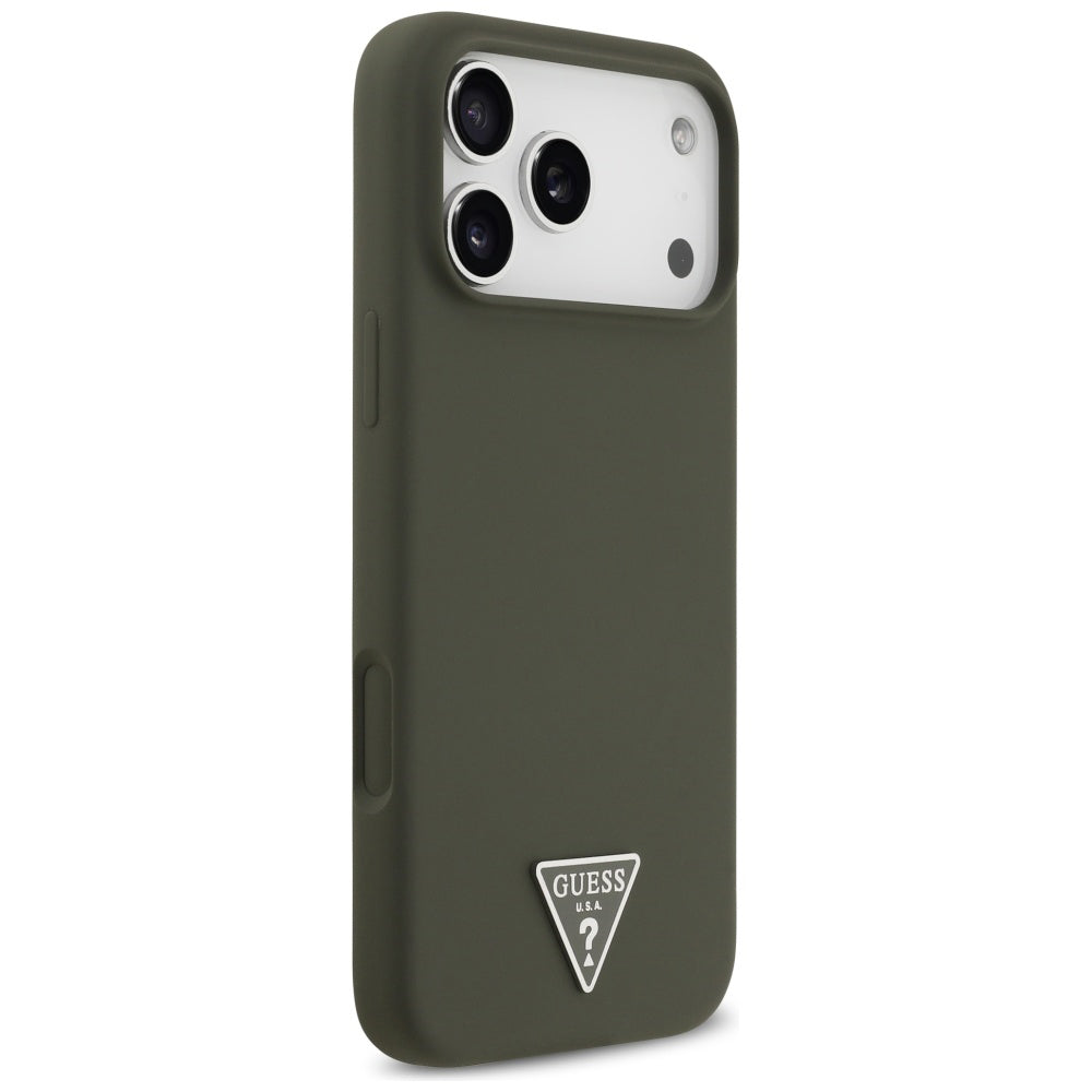 Калъф MagSafe за Apple iPhone 17 Pro Max, Guess, Triangle Logo, Каки