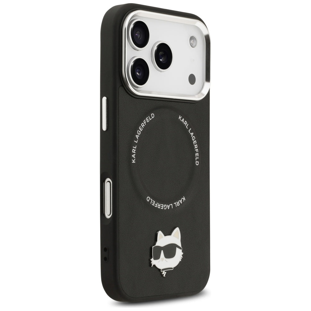 Калъф MagSafe за Apple iPhone 17 Pro Max, Karl Lagerfeld, Choupette Pin, Черен