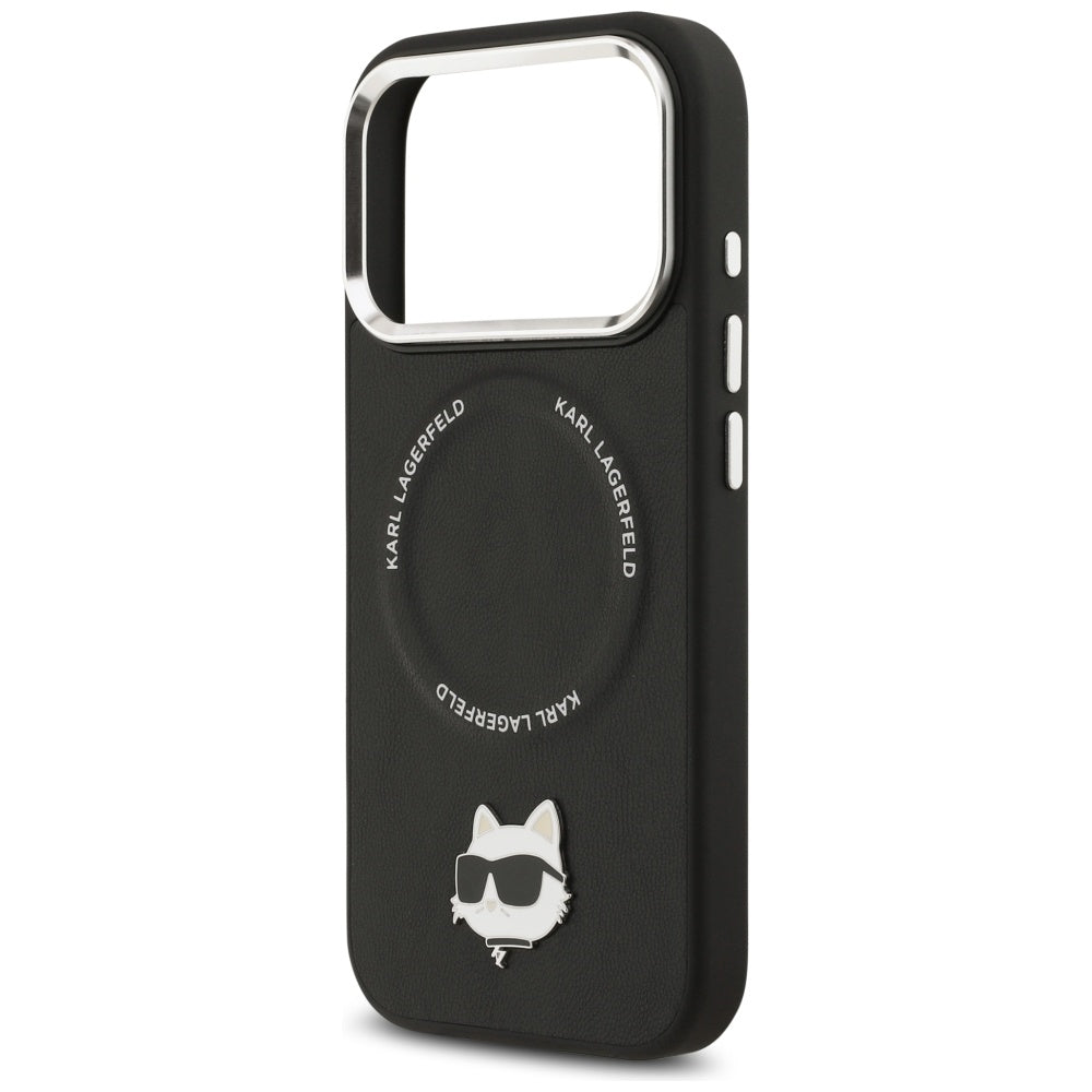Калъф MagSafe за Apple iPhone 17 Pro Max, Karl Lagerfeld, Choupette Pin, Черен