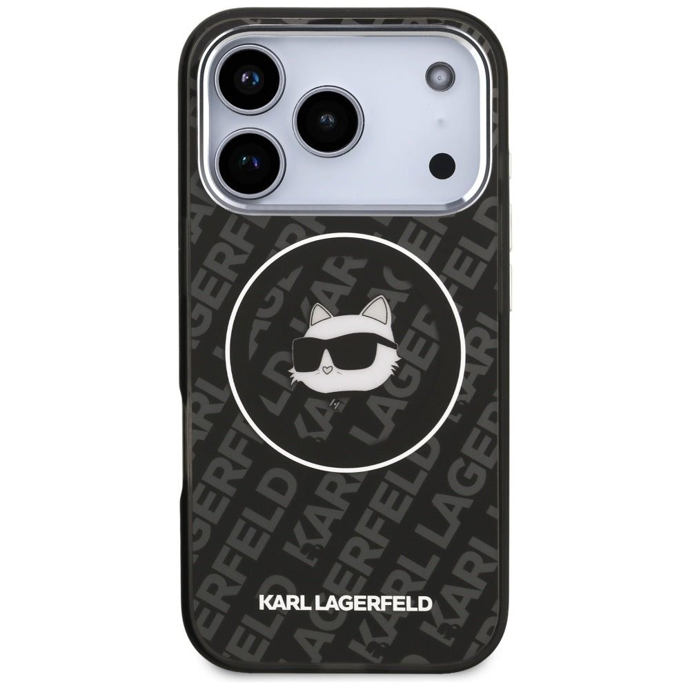 Калъф MagSafe за Apple iPhone 17 Pro Max, Karl Lagerfeld, IML Choupette`s Head, Черен