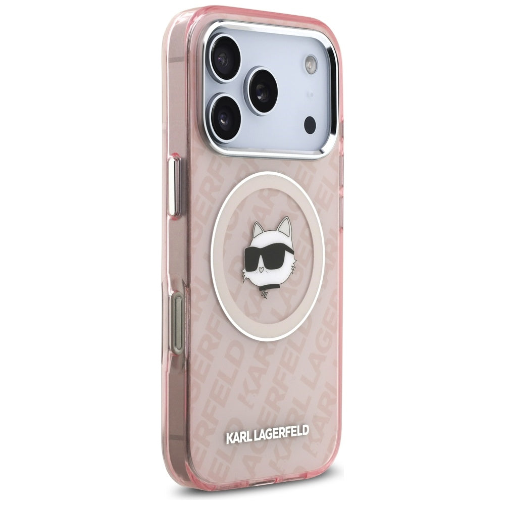 Калъф MagSafe за Apple iPhone 17 Pro Max, Karl Lagerfeld, IML Choupette`s Head, Розов