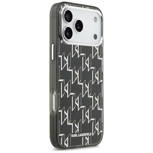 Калъф MagSafe за Apple iPhone 17 Pro Max, Karl Lagerfeld, IML KL Monogram, Черен