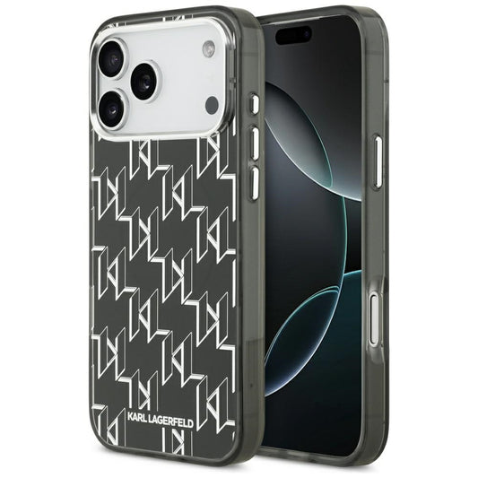 Калъф MagSafe за Apple iPhone 17 Pro Max, Karl Lagerfeld, IML KL Monogram, Черен