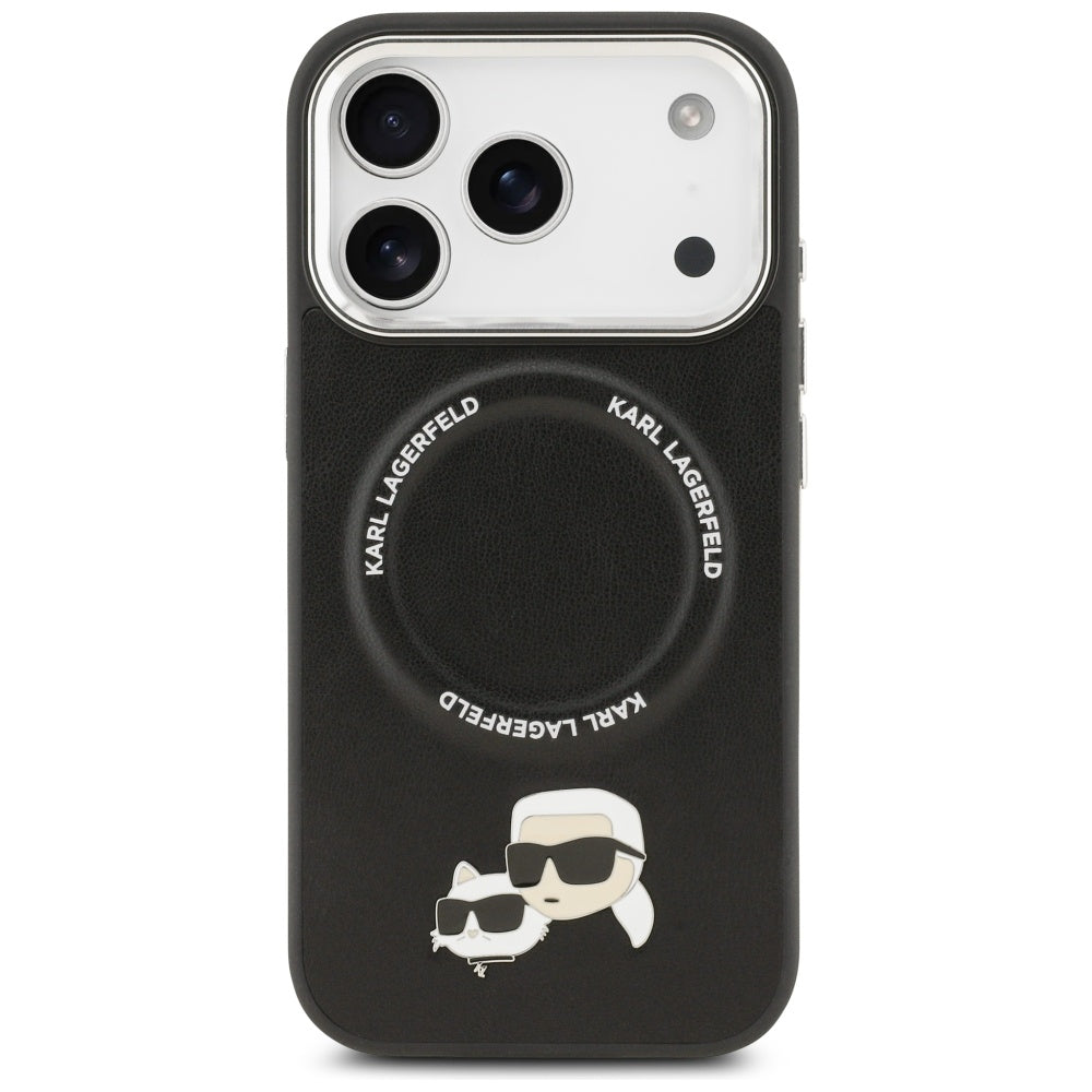Калъф MagSafe за Apple iPhone 17 Pro Max, Karl Lagerfeld, Karl & Choupette Pins, Черен
