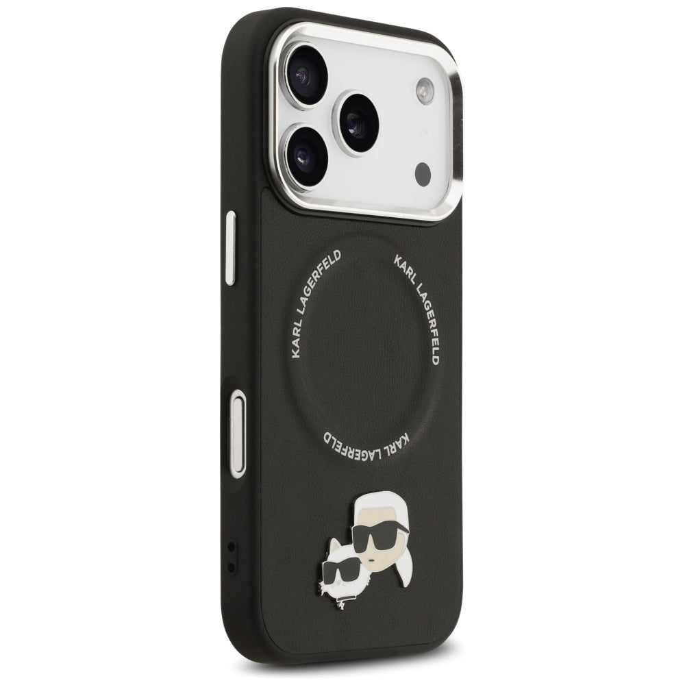 Калъф MagSafe за Apple iPhone 17 Pro Max, Karl Lagerfeld, Karl & Choupette Pins, Черен