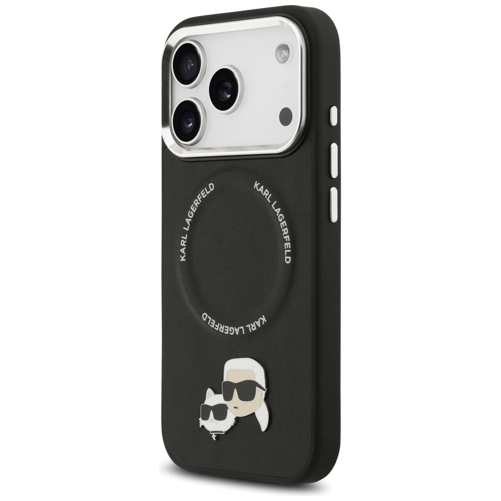 Калъф MagSafe за Apple iPhone 17 Pro Max, Karl Lagerfeld, Karl & Choupette Pins, Черен