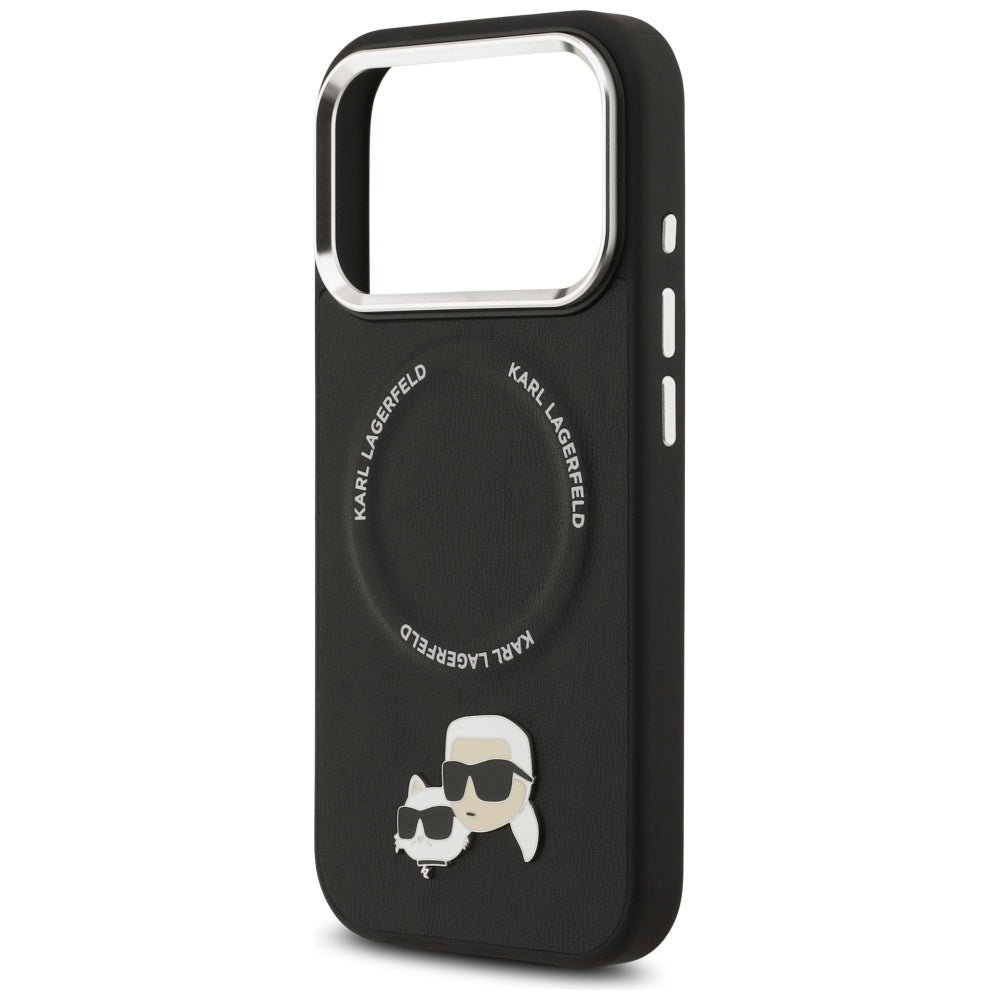 Калъф MagSafe за Apple iPhone 17 Pro Max, Karl Lagerfeld, Karl & Choupette Pins, Черен