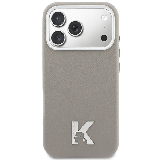 Калъф MagSafe за Apple iPhone 17 Pro Max, Karl Lagerfeld, лого Karl Head, сив