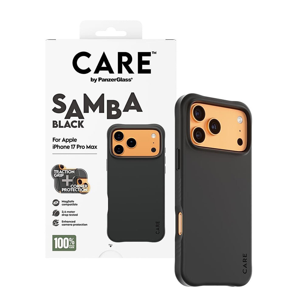 Калъф MagSafe за Apple iPhone 17 Pro Max, PanzerGlass, Care Fashionable, Черен