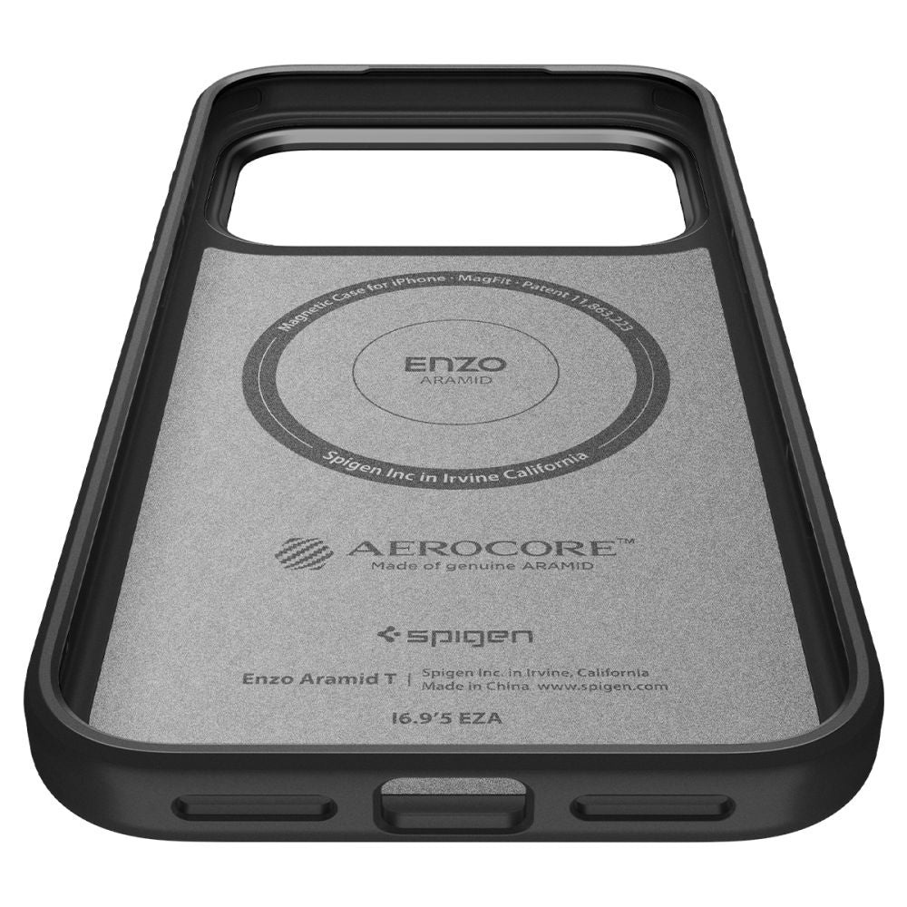 Калъф MagSafe за Apple iPhone 17 Pro Max, Spigen, Enzo Aramid T, Черен ACS09906