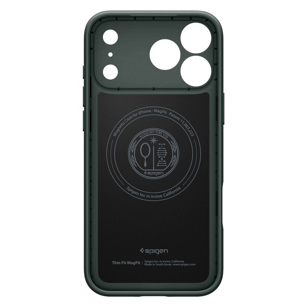 Калъф MagSafe за Apple iPhone 17 Pro Max, Spigen, Thin Fit, Зелен ACS10275