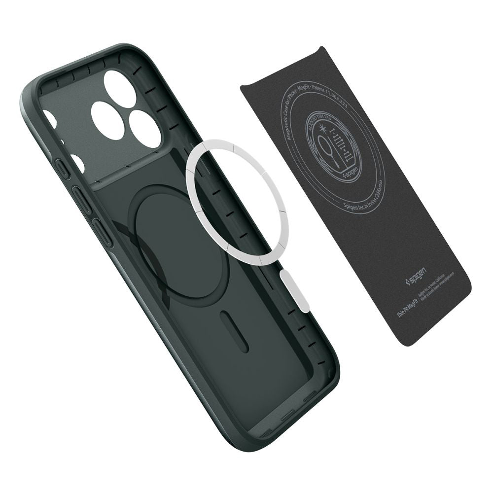Калъф MagSafe за Apple iPhone 17 Pro Max, Spigen, Thin Fit, Зелен ACS10275