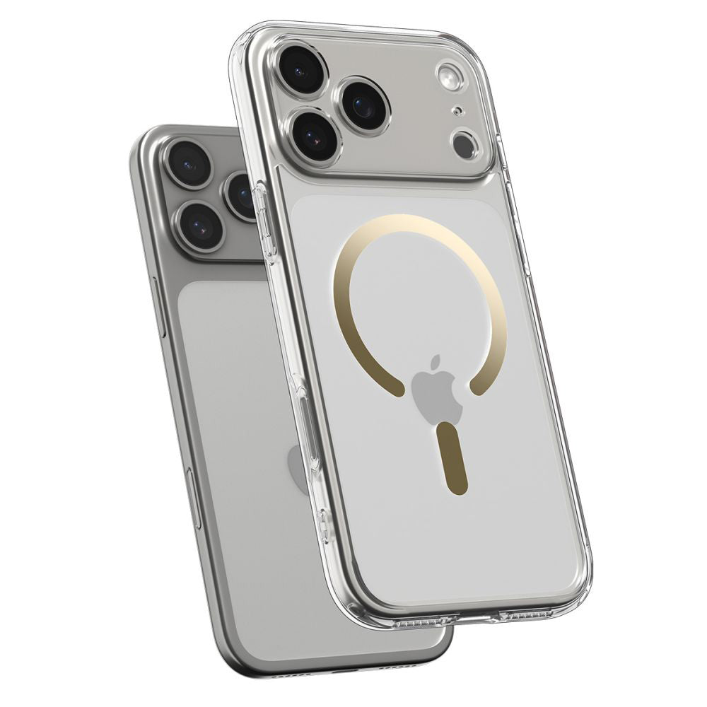 Калъф MagSafe за Apple iPhone 17 Pro Max, Spigen, Ultra Hybrid, Прозрачно Злато