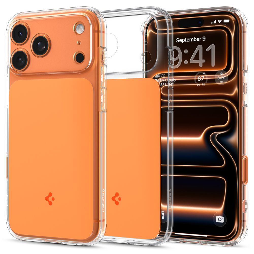 Калъф MagSafe за Apple iPhone 17 Pro Max, Spigen, Ultra Hybrid T, Оранжев ACS10474