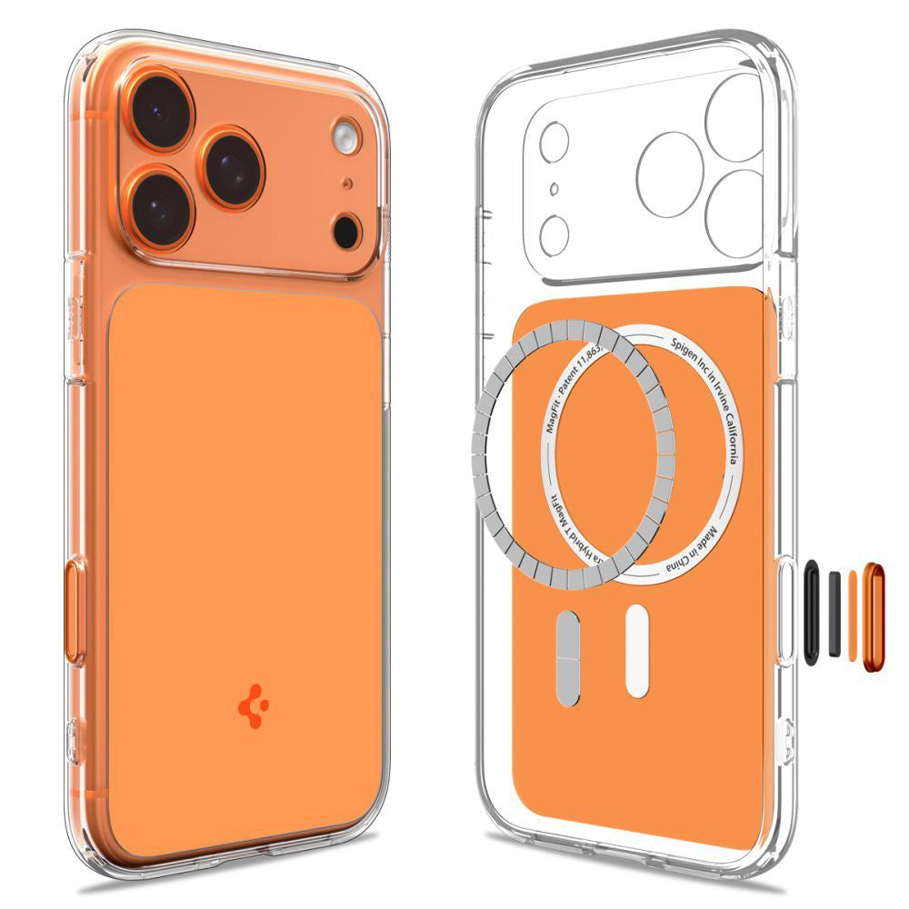 Калъф MagSafe за Apple iPhone 17 Pro Max, Spigen, Ultra Hybrid T, Оранжев ACS10474