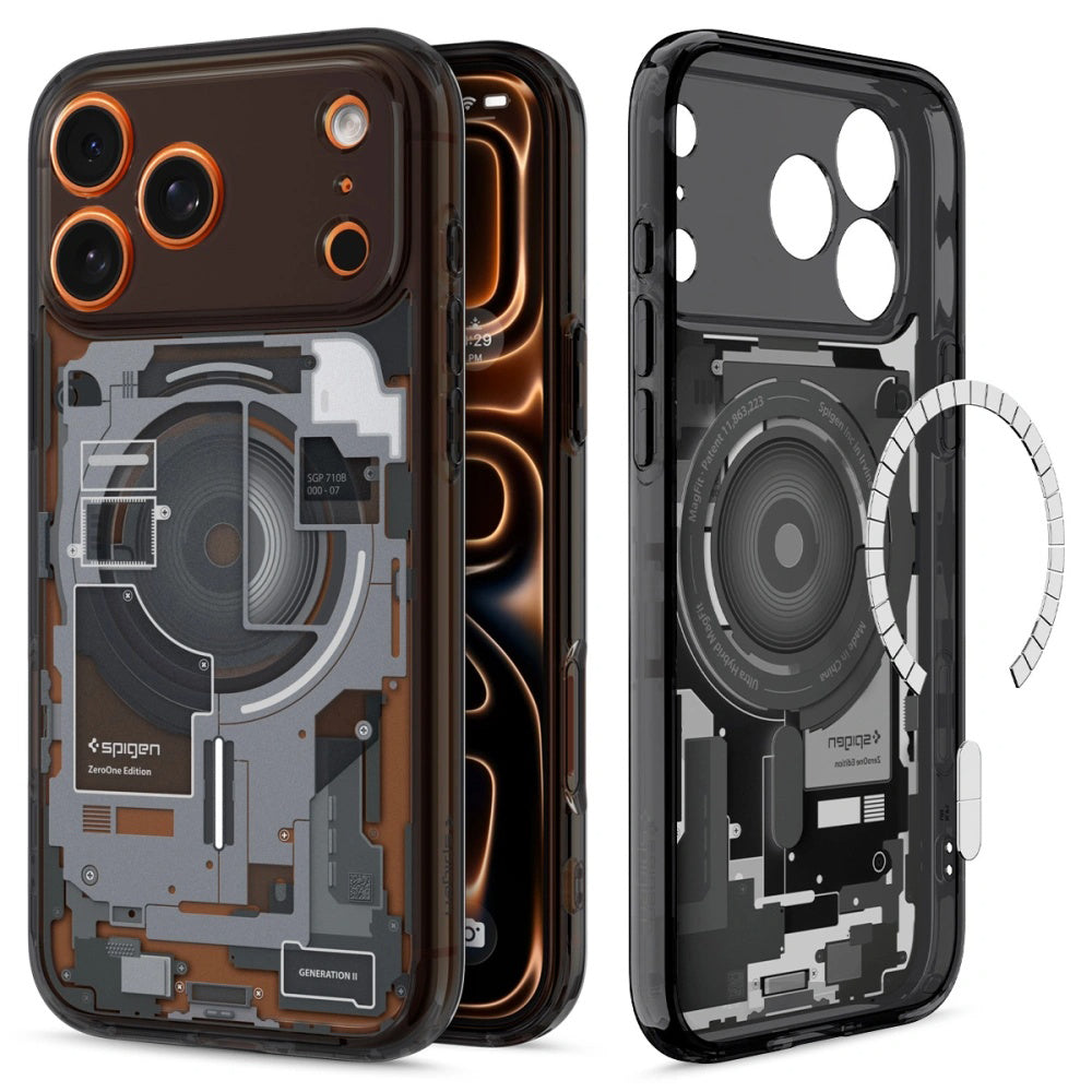 Калъф MagSafe за Apple iPhone 17 Pro Max, Spigen, Ultra Hybrid Zero One, Черен ACS10289