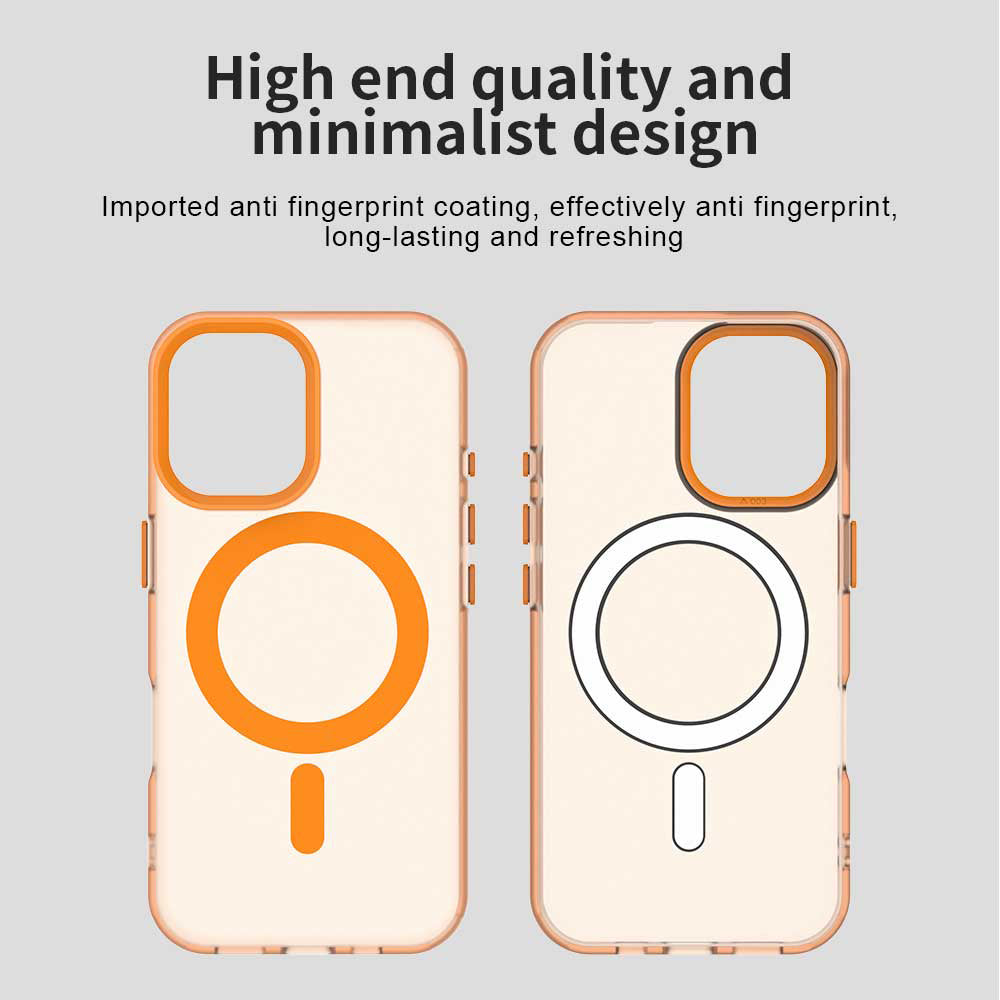 Калъф MagSafe за Apple iPhone 17 Pro Max, Techsuit, CandyCase, Оранжев
