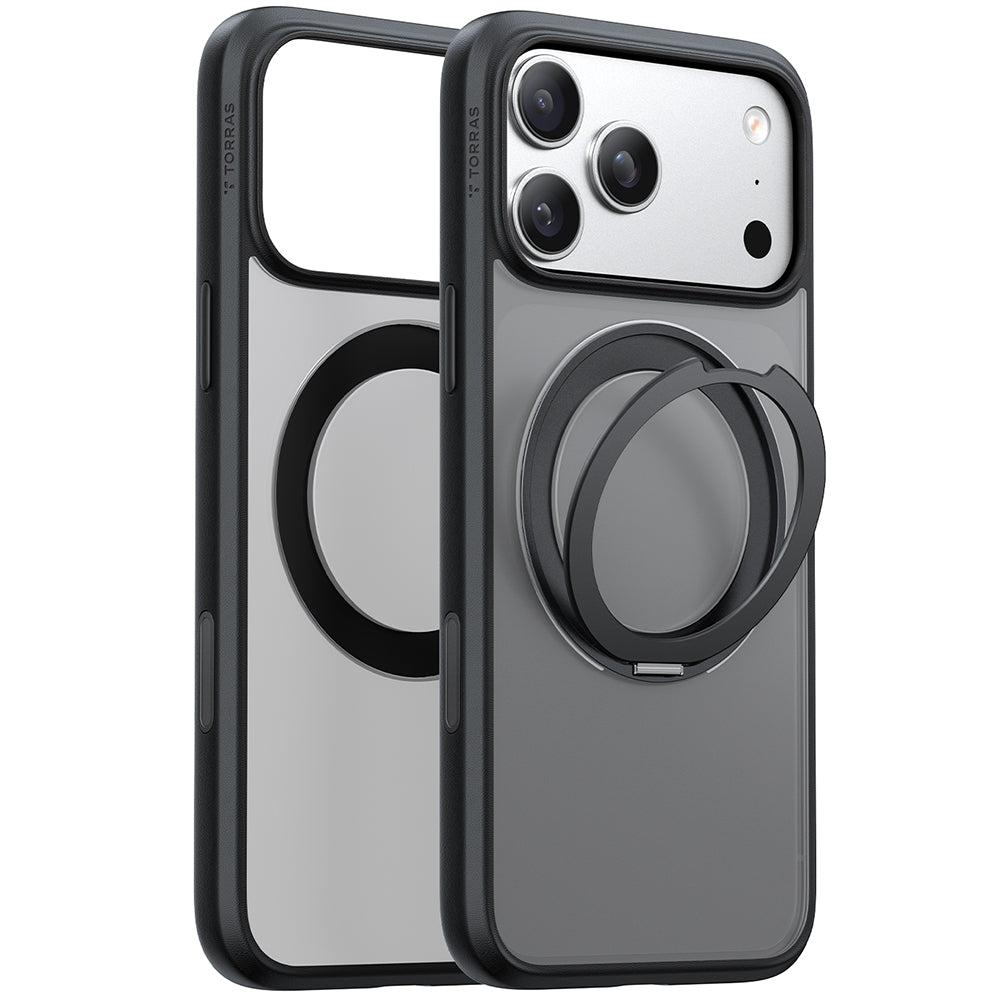 Калъф MagSafe за Apple iPhone 17 Pro Max, Torras, Ostand Pro, Черен