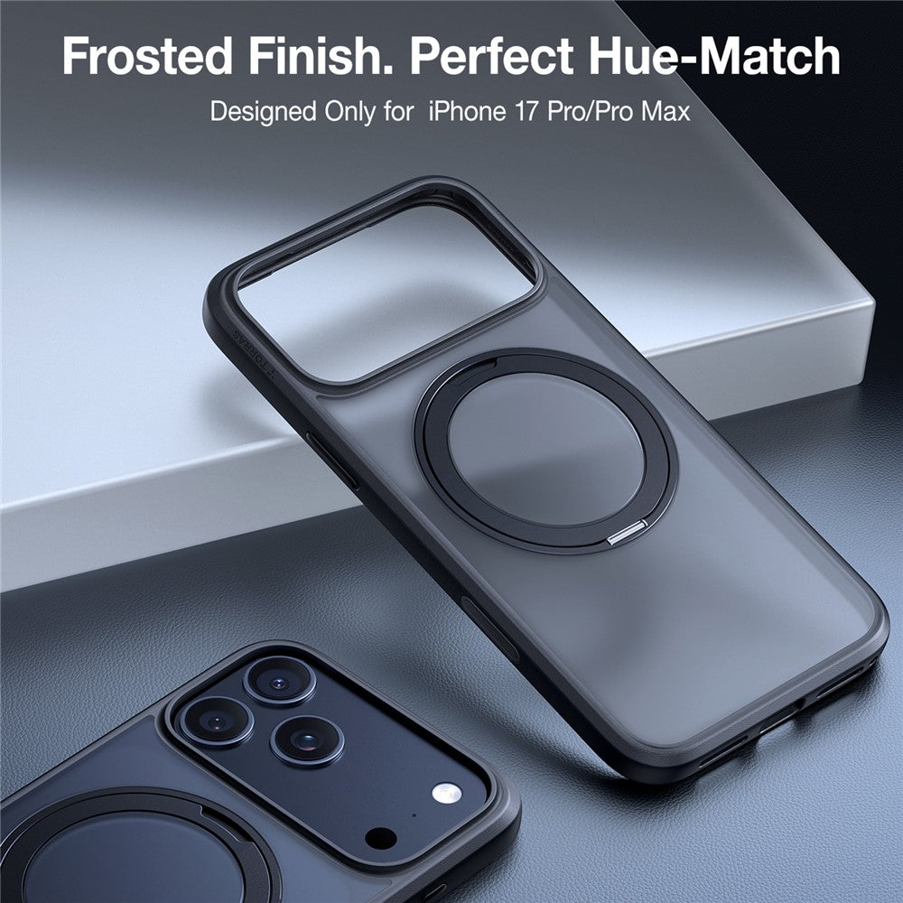 Калъф MagSafe за Apple iPhone 17 Pro Max, Torras, Ostand Pro, Черен