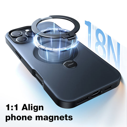 Калъф MagSafe за Apple iPhone 17 Pro Max, Torras, Ostand Spin, Черен