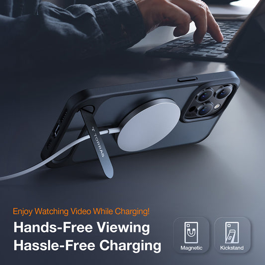 Husa MagSafe за Apple iPhone 17 Pro Max, Torras, Pstand, Прозрачна