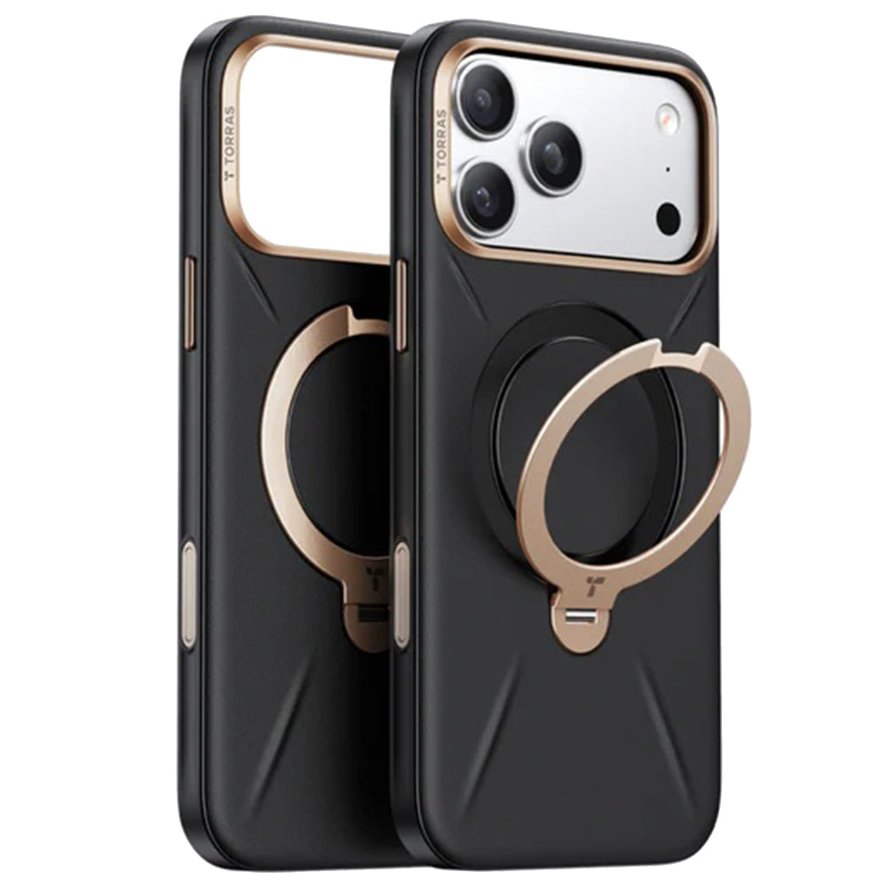 Калъф MagSafe за Apple iPhone 17 Pro Max, Torras, QPRO Leather, Черен