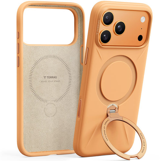 Калъф MagSafe за Apple iPhone 17 Pro Max, Torras, QPRO Silicone, Оранжев