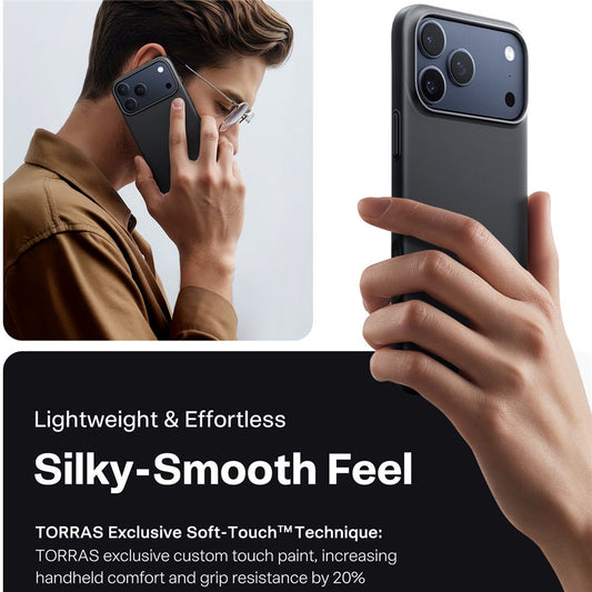 Калъф MagSafe за Apple iPhone 17 Pro Max, Torras, SlimFit, Черен