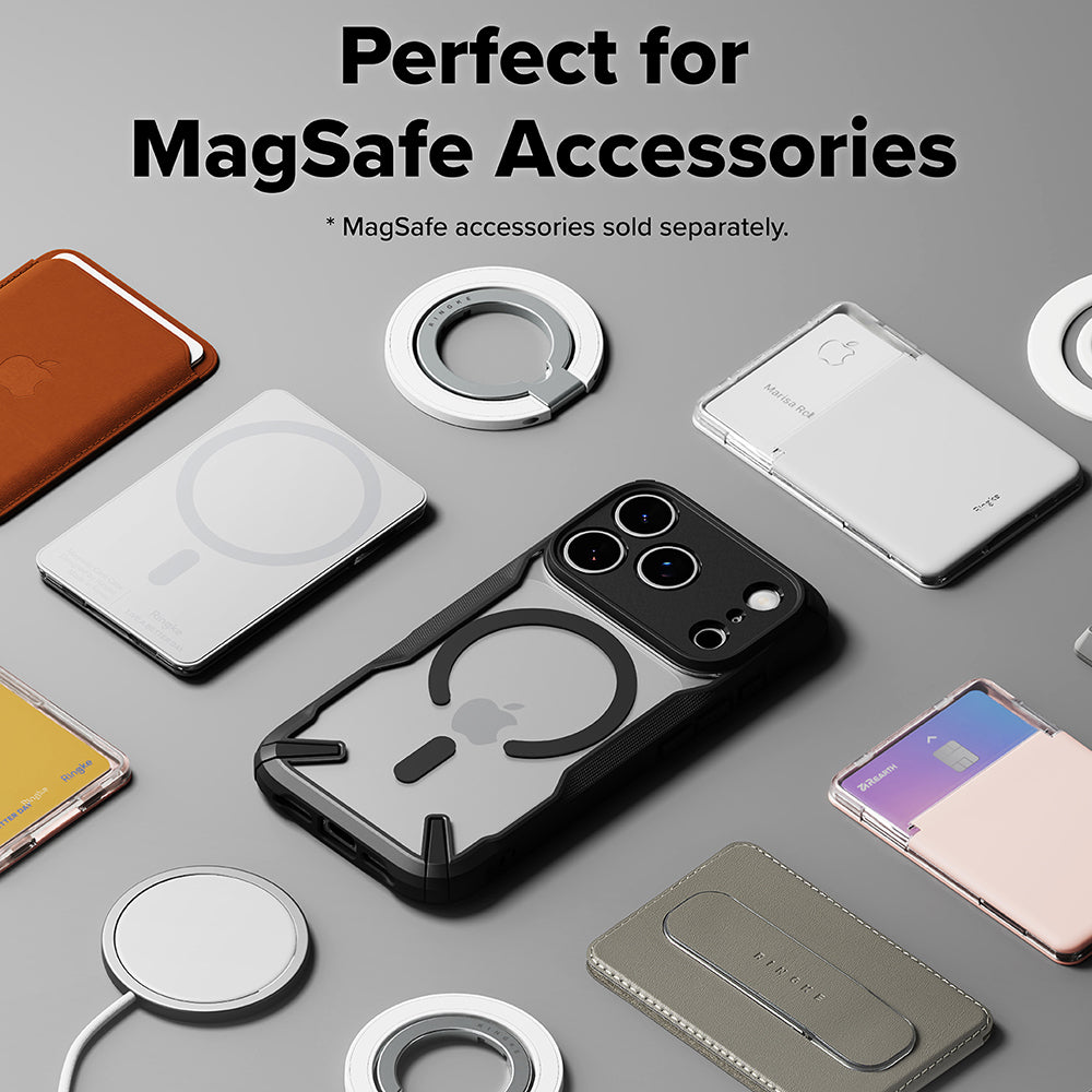 Калъф MagSafe за Apple iPhone 17 Pro, Ringke, Fusion X, Черен