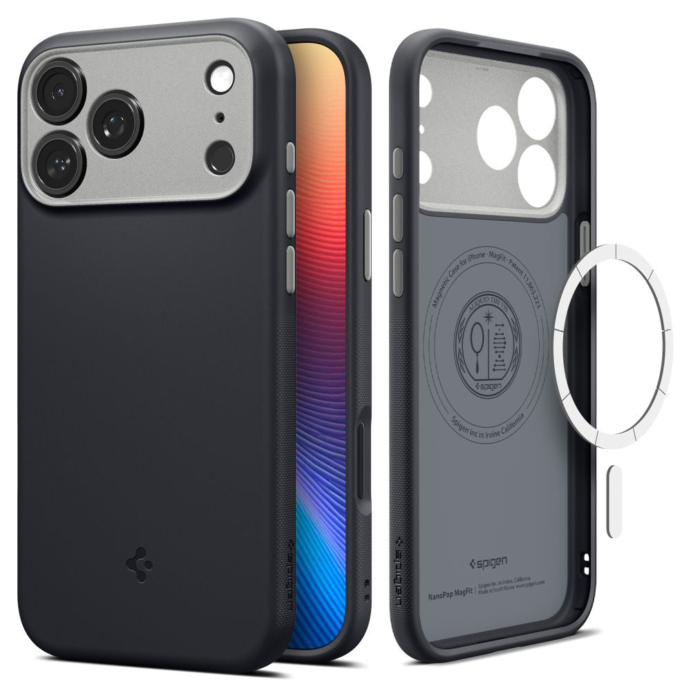 Husa MagSafe за Apple iPhone 17 Pro, Spigen, Caseology Nano Pop, Черна ACS10328