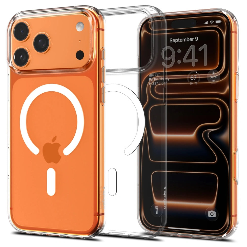 Husa MagSafe за Apple iPhone 17 Pro, Spigen, Liquid Crystal, Бяла ACS10396