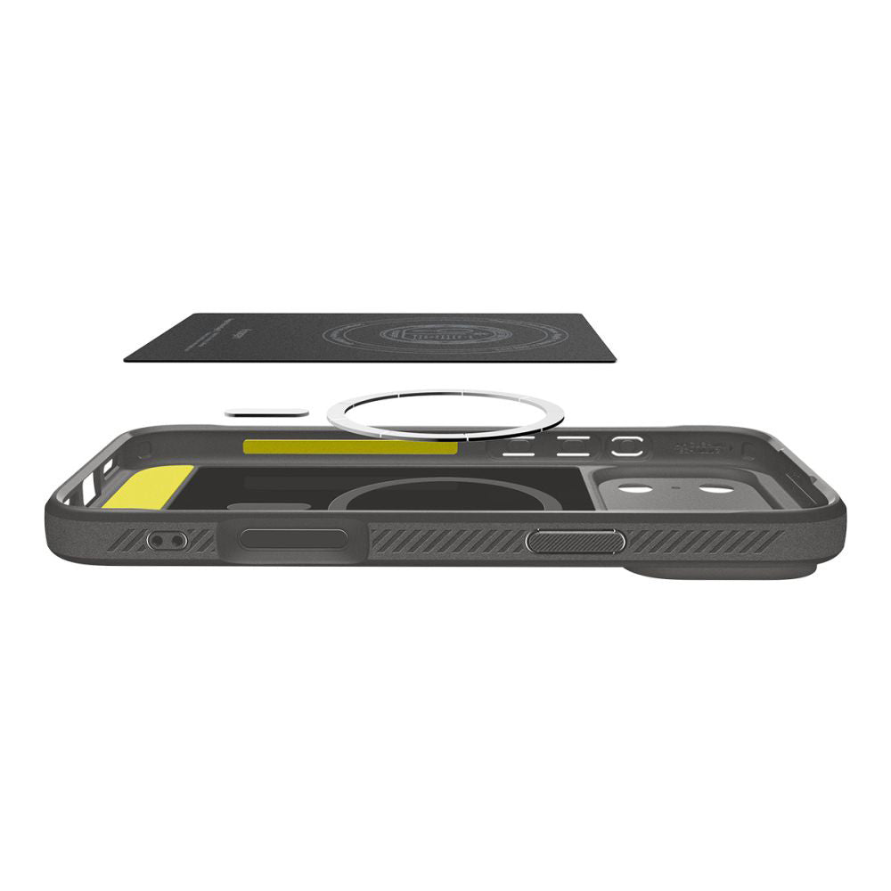 Калъф MagSafe за Apple iPhone 17 Pro, Spigen, Rugged Armor, Сив ACS10330