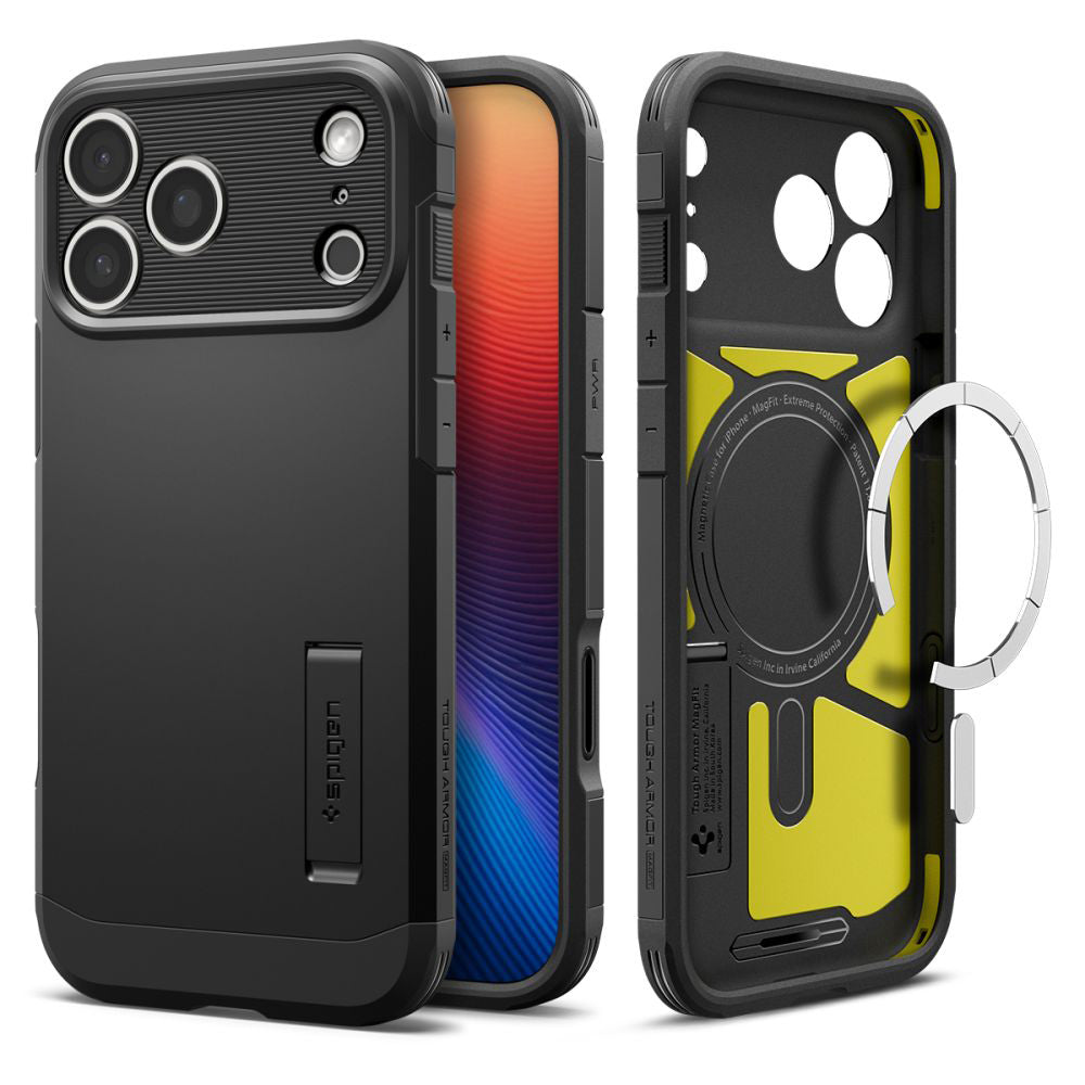 Калъф MagSafe за Apple iPhone 17 Pro, Spigen, Tough Armor T, Черен ACS10361