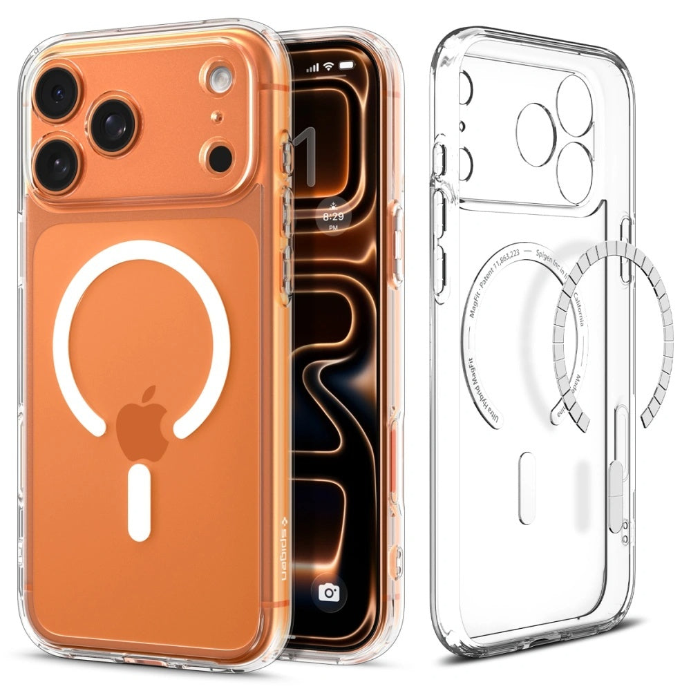 Калъф MagSafe за Apple iPhone 17 Pro, Spigen, Ultra Hybrid, Бял ACS10346