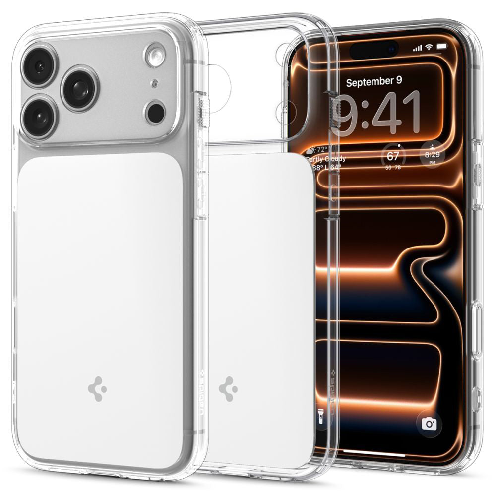 Калъф MagSafe за Apple iPhone 17 Pro, Spigen, Ultra Hybrid T, Бял ACS10344