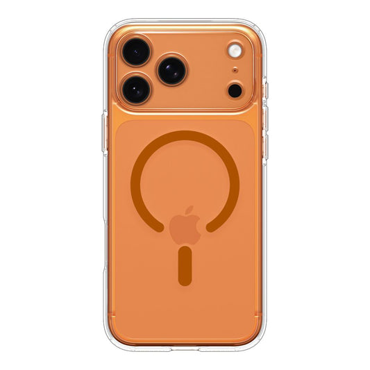 Калъф MagSafe за Apple iPhone 17 Pro, Spigen, Ultra Hybrid, Прозрачен Оранжев ACS11112