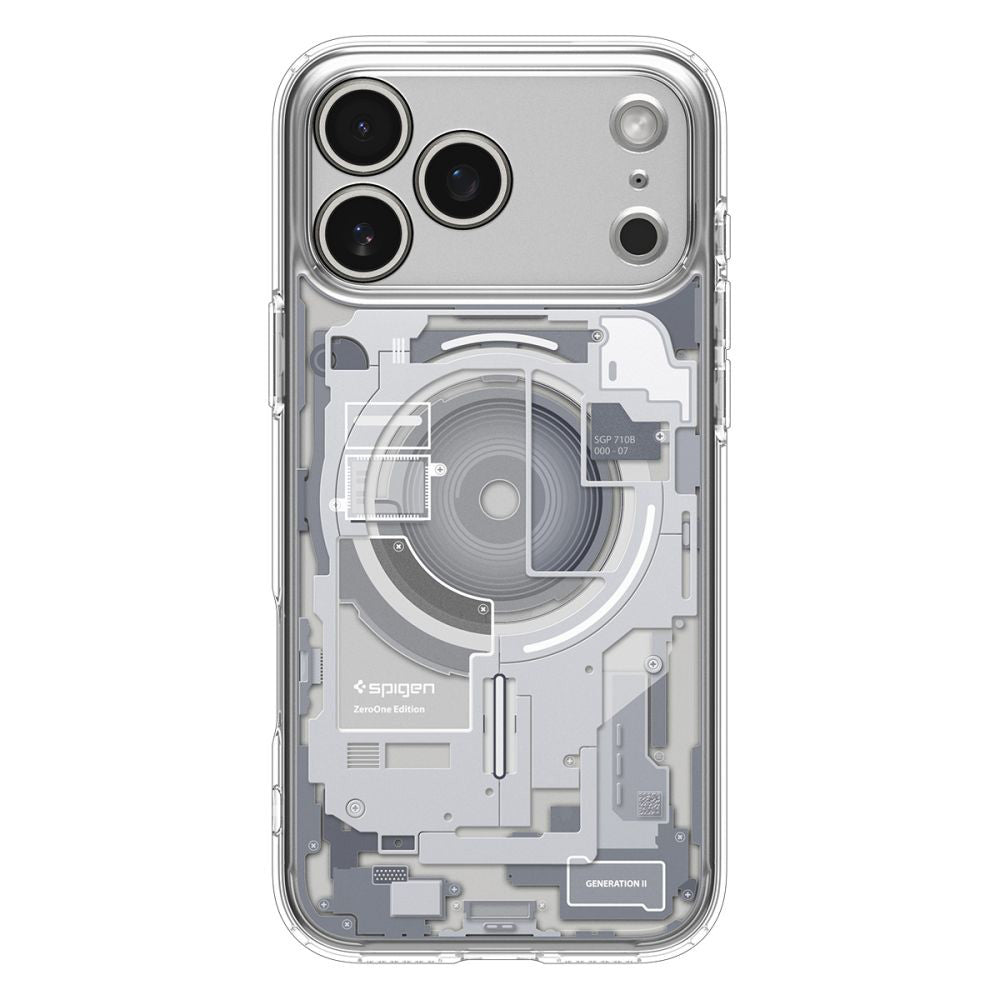 Калъф MagSafe за Apple iPhone 17 Pro, Spigen, Ultra Hybrid Zero One, Бял ACS10351