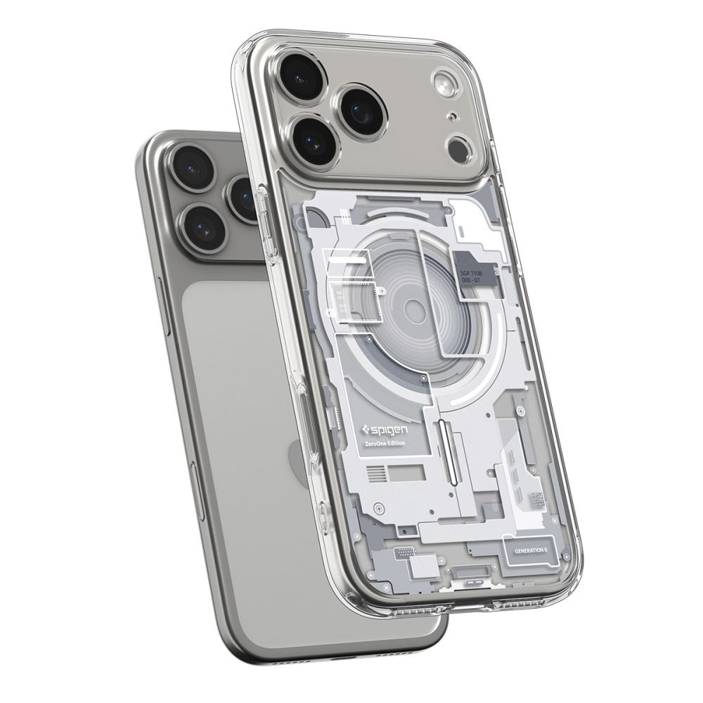 Калъф MagSafe за Apple iPhone 17 Pro, Spigen, Ultra Hybrid Zero One, Бял ACS10351