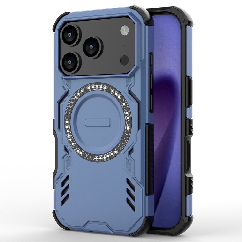 MagSafe Case for Apple iPhone 17 Pro, Techsuit, ArmorMag, Blue